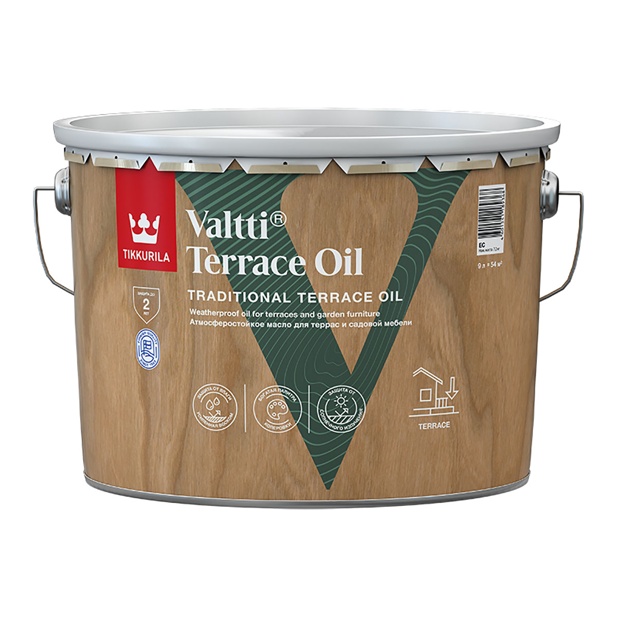 Масло Tikkurila для террас VALTTI TERRACE OIL EC 9 л