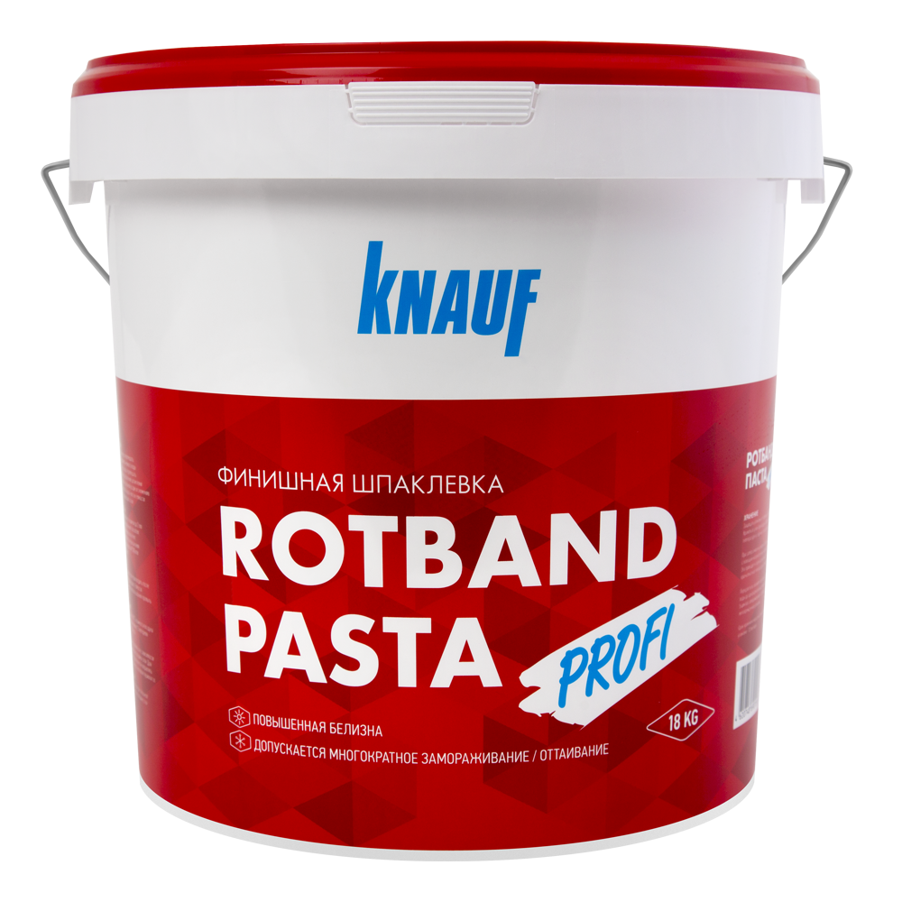 KNAUF ROTBAND PASTA PROFI шпаклевка финишная пастообразная готовая на  виниловой основе (5кг) — купить в Москве по низкой цене