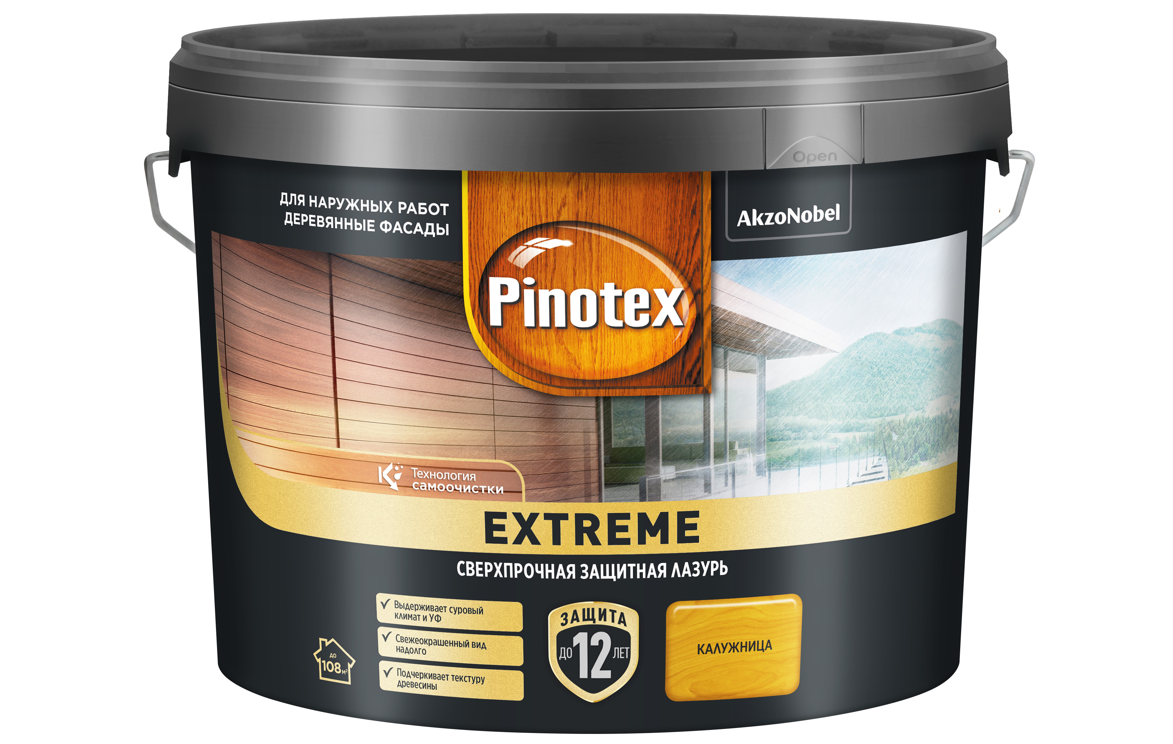 PINOTEX EXTREME лазурь для дерева сверхпрочная на гибридной основе,  калужница (0,9л) — купить в Москве по низкой цене