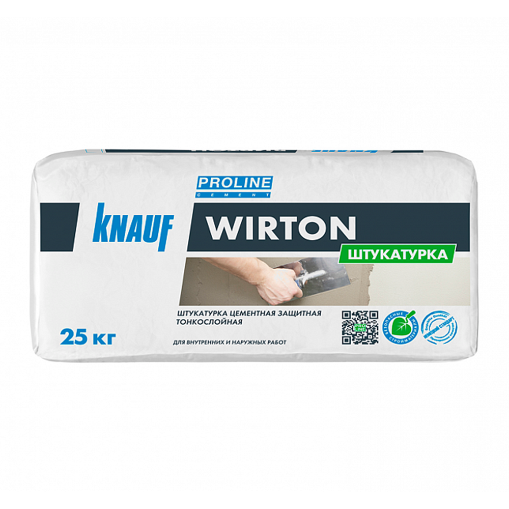 KNAUF WIRTON штукатурка цементная защитная тонкослойная для наружных и  внутренних работ 25 кг — купить в Москве по низкой цене