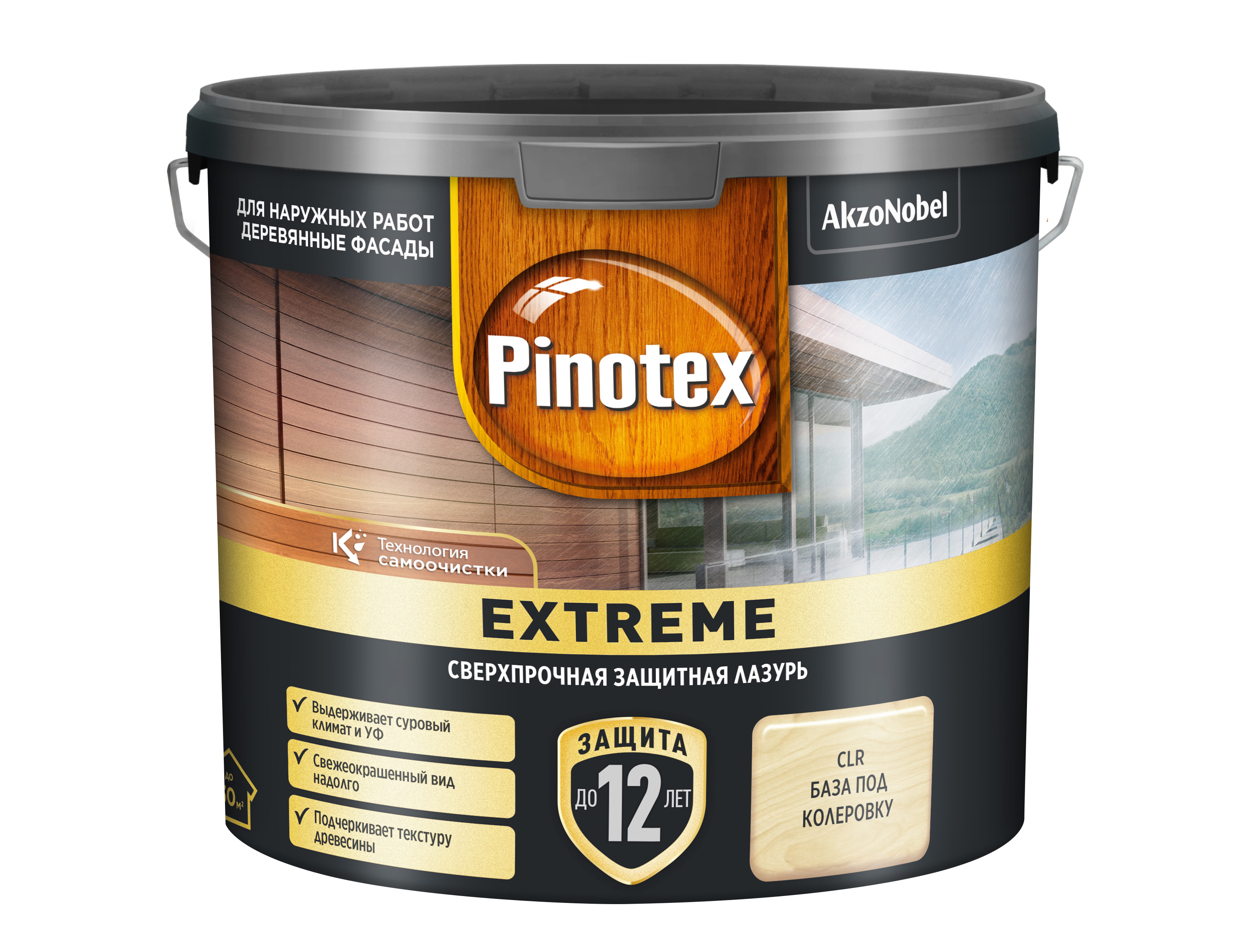 PINOTEX EXTREME лазурь для дерева на гибридной основе, тиковое дерево  (0,9л) — купить в Москве по низкой цене