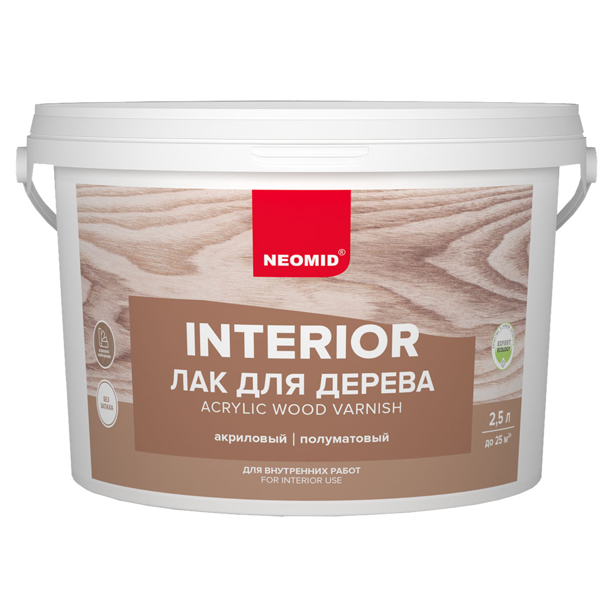 Лак neomid interior, акриловый для древесины, 1 л