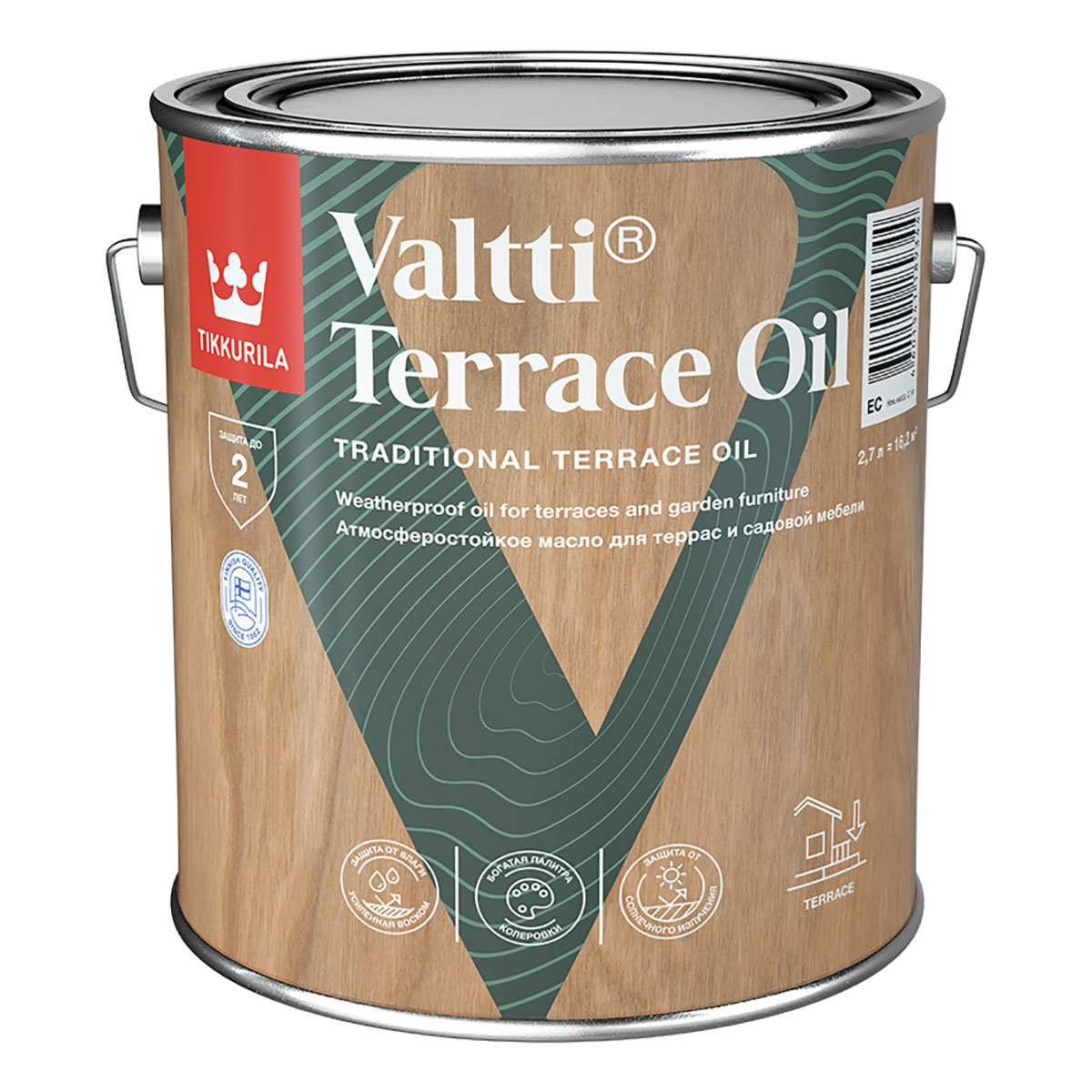 Масло для террас Tikkurila Valtti TERRACE OIL EC (0,9 л)