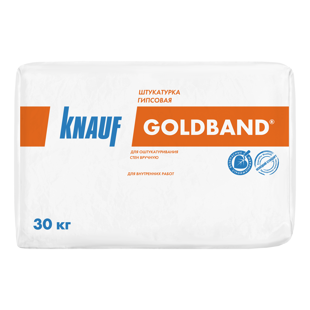 KNAUF GOLDBAND штукатурка гипсовая ручного нанесения для внутренних работ  30 кг — купить в Москве по низкой цене