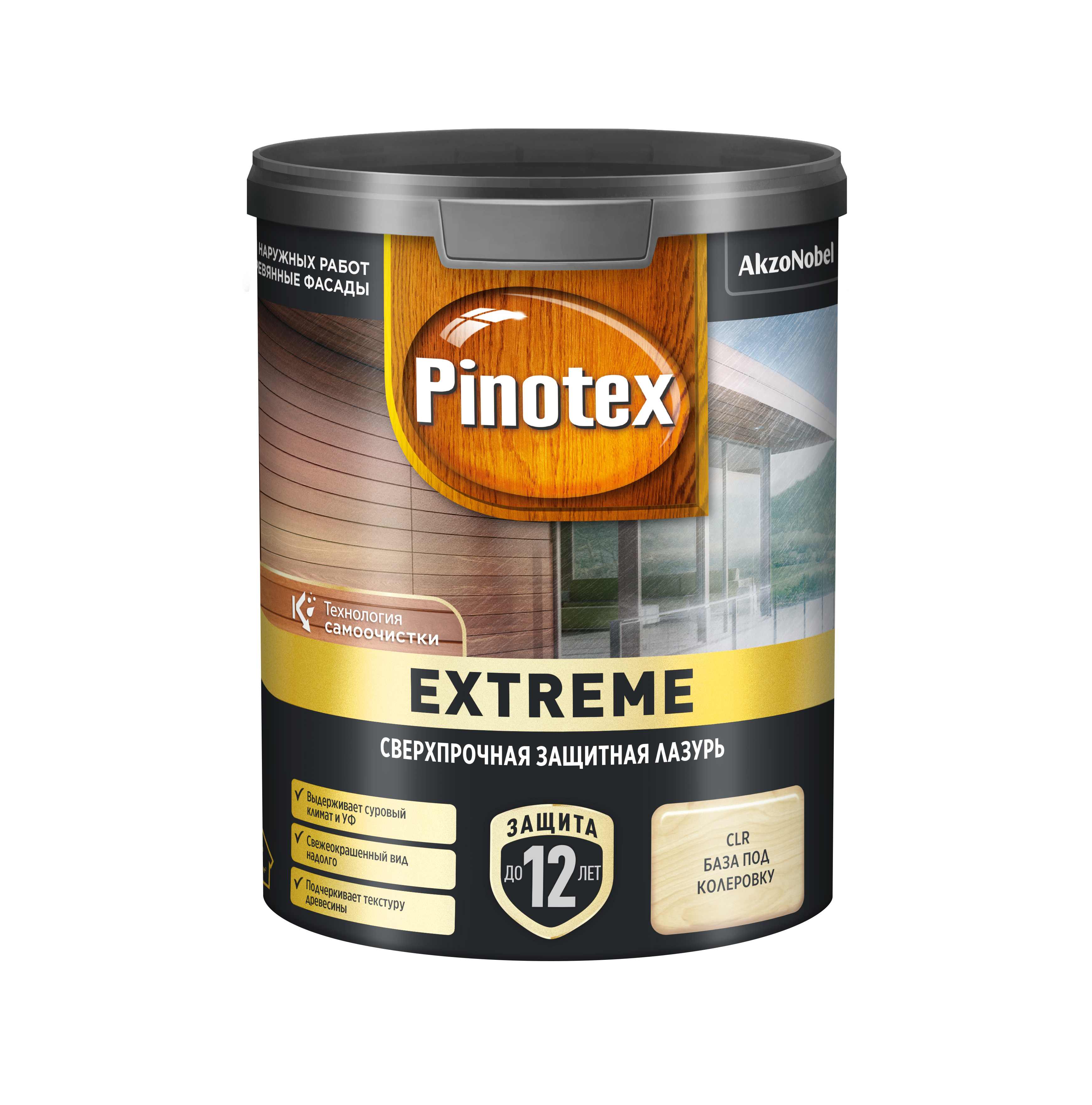 PINOTEX EXTREME лазурь для дерева на гибридной основе, тиковое дерево  (0,9л) — купить в Москве по низкой цене