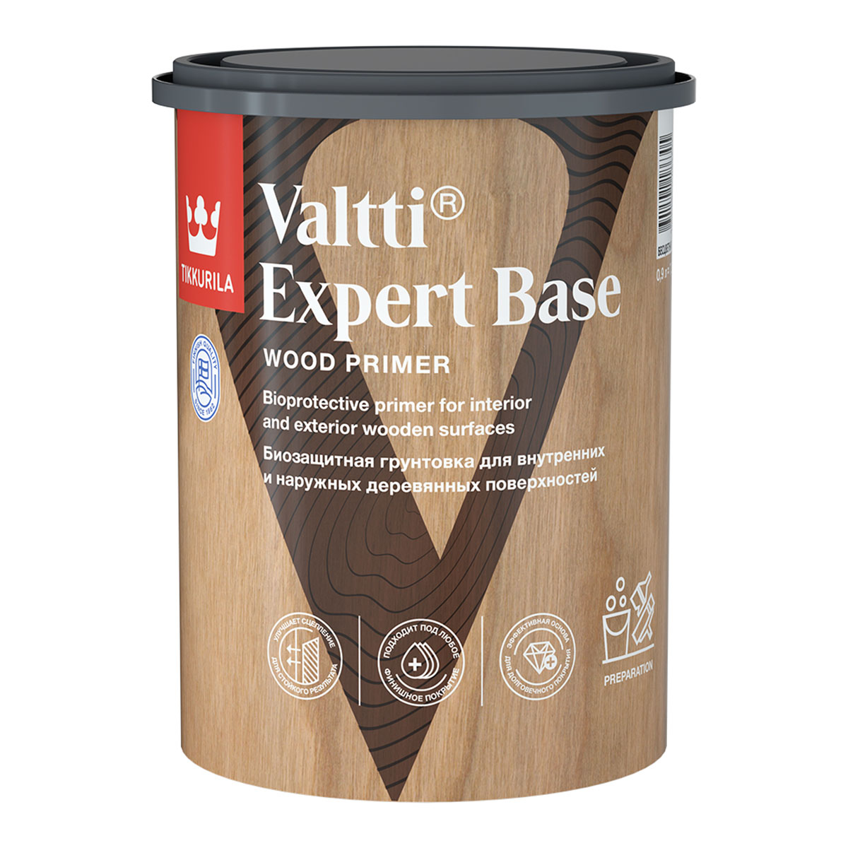 TIKKURILA VALTTI EXPERT BASE грунтовка высокоэффективная, биозащитная  (0,9л) — купить в Москве по низкой цене