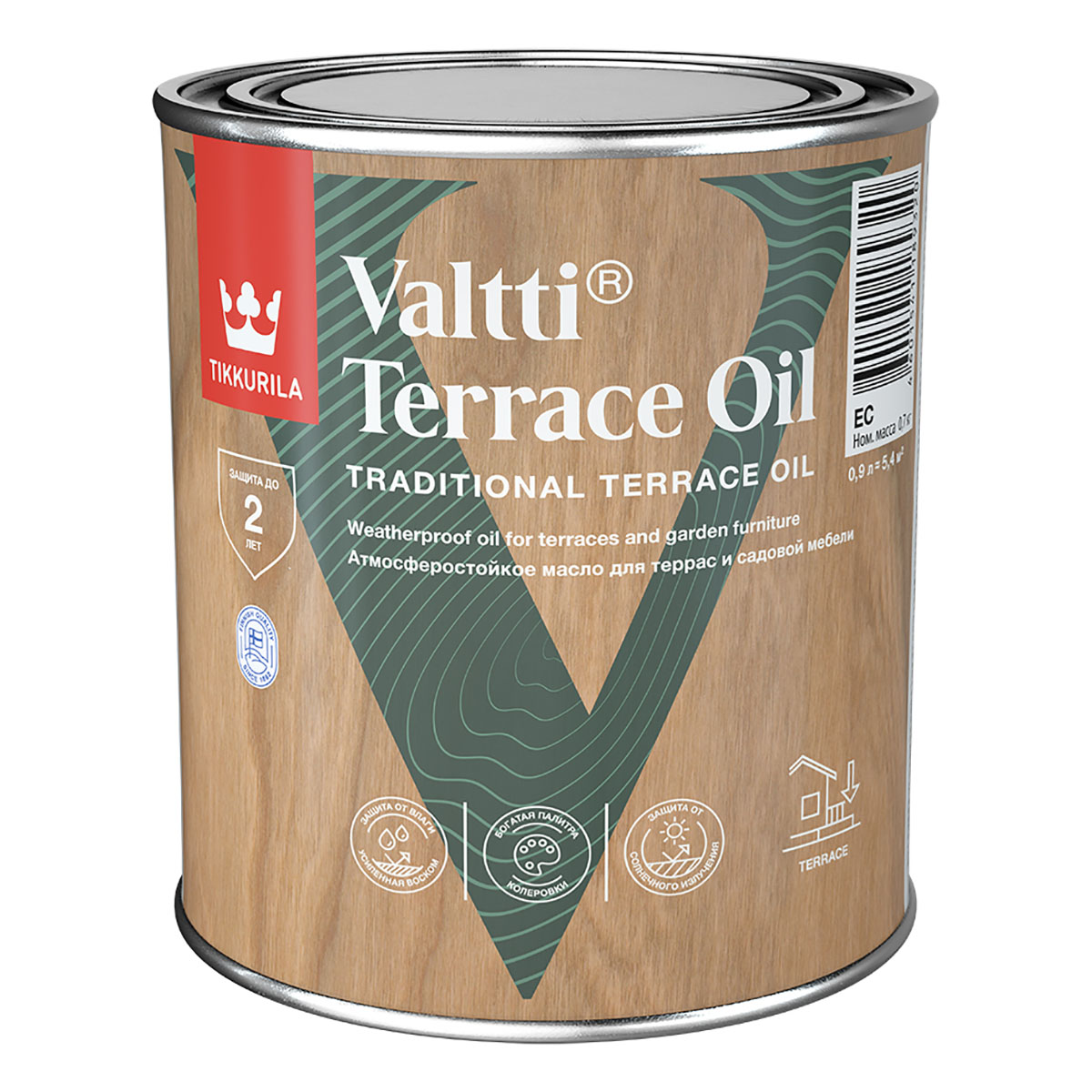 Масло Tikkurila для террас VALTTI TERRACE OIL EC 9 л