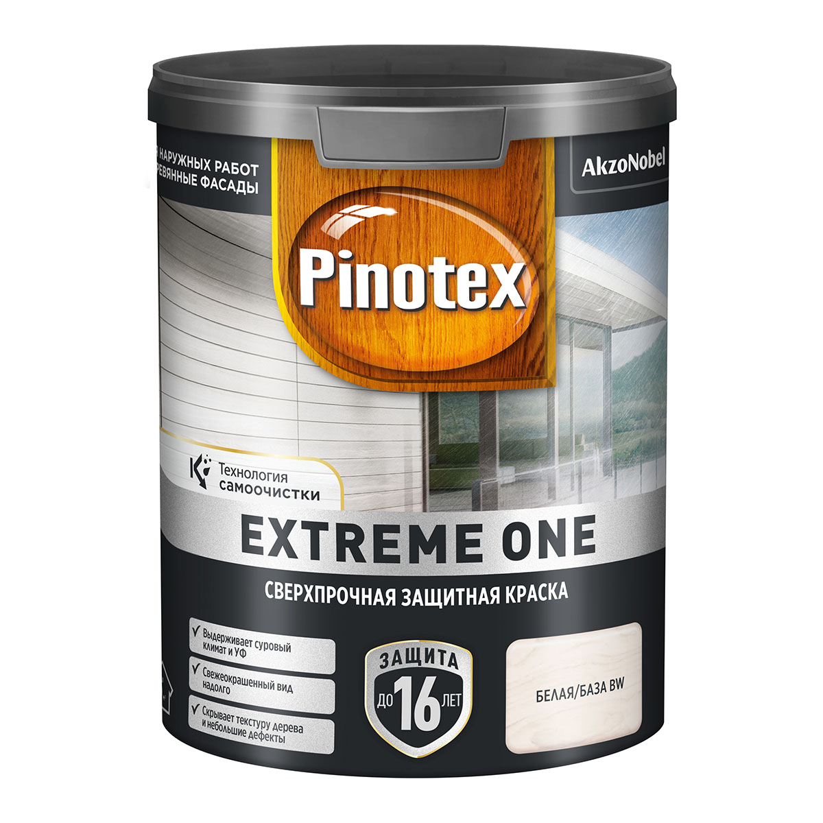 PINOTEX EXTREME ONE краска сверхпрочная с эффектом самоочистки, база BC new  (8,5 л) — купить в Москве по низкой цене