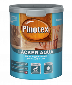 Лак для стен и мебели pinotex lacker aqua 1л матовый